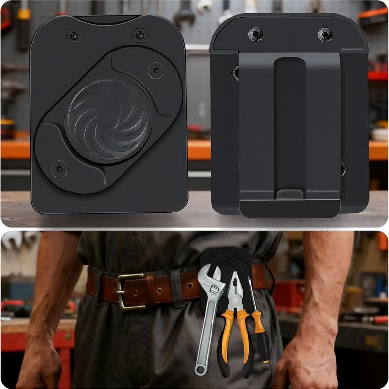 Heavy-Duty Magnetic Tool Holder Clip For Electricians & Mechanics - Black - image 0