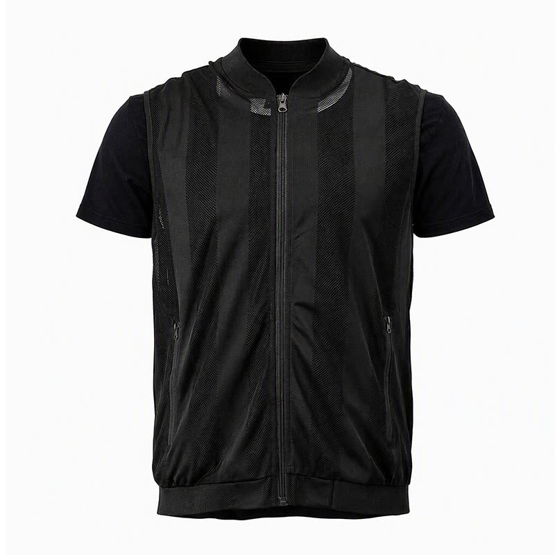 Men's Lightweight See Through Mesh Zipper Jacket Casual Vest - image 13