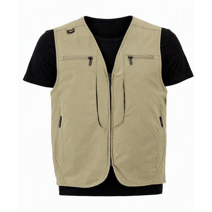 Men's Multi Zipper Pockets Outdoor Quick Dry Utility Waistcoat Vest - image 19