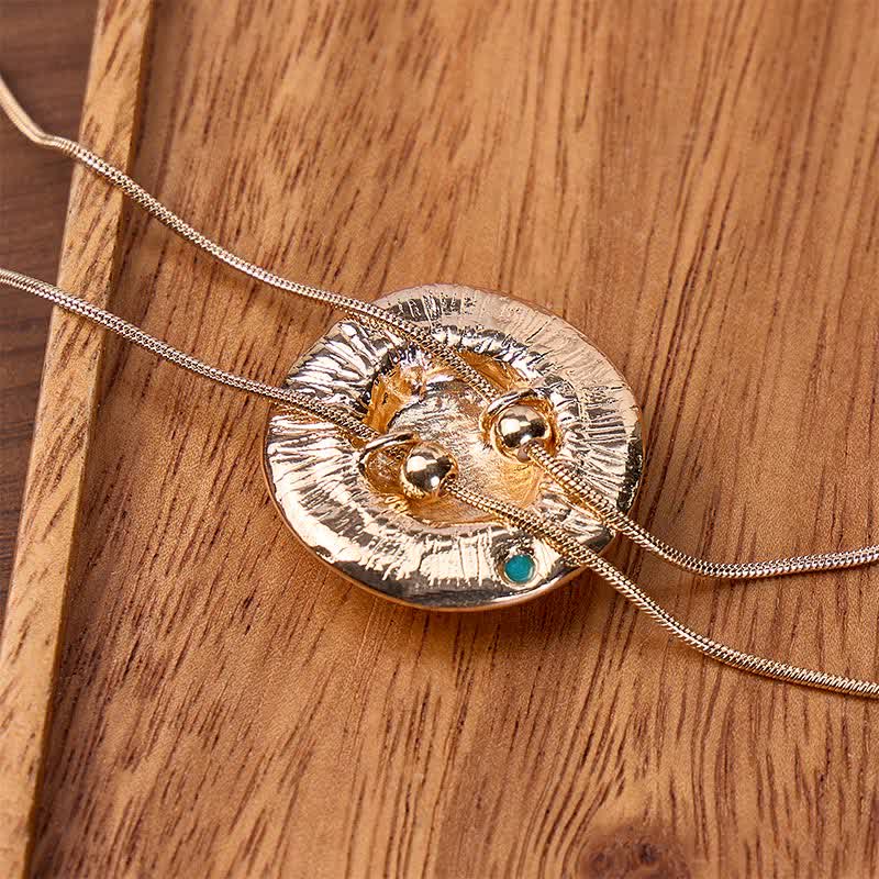 Sculpted Cowboy Hat With Turquoise Accent Y-Shaped Bolo Necklace - image 2