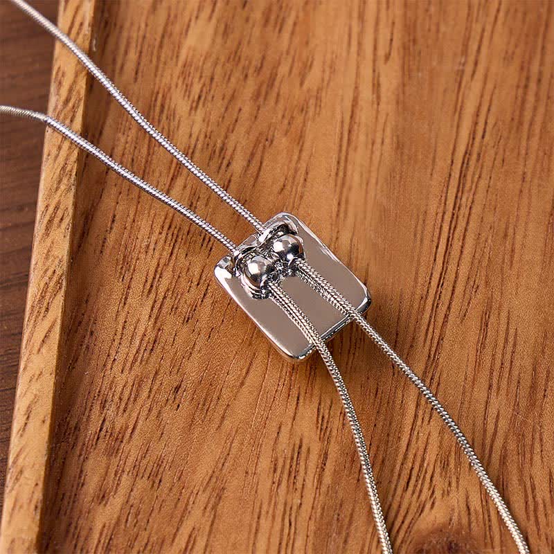 Tiger Eye Slider Square Pendant Y-shaped Lariat Bolo Necklace - image 5