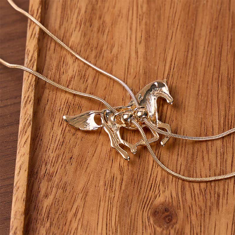 Wild Mustang Western Horse Lariat Y-Shaped Bolo Necklace - image 2
