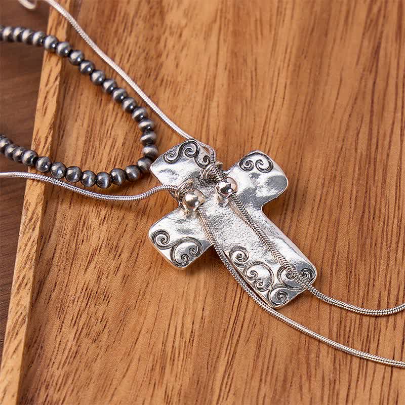 Faith In The West 2-in-1 Turquoise Cross & Beaded Y-shaped Bolo Necklace - image 2