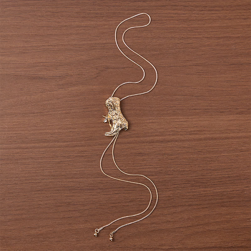 Cowboy Boot With Star Y-Shaped Adjustable Bolo Necklace - image 3