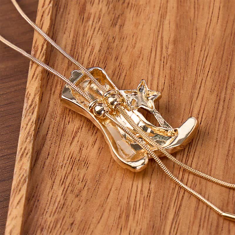 Cowboy Boot With Star Y-Shaped Adjustable Bolo Necklace - image 2