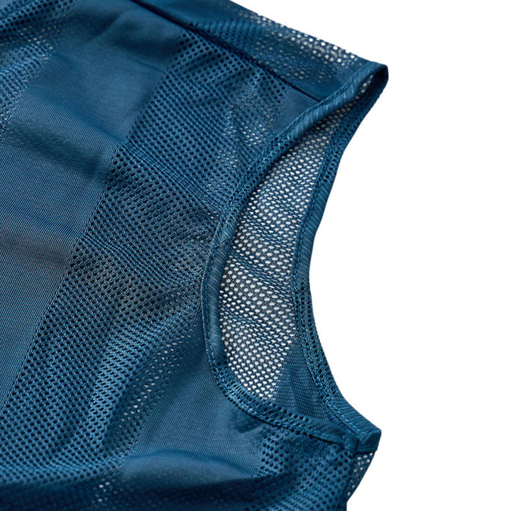 Men's Lightweight See Through Mesh Zipper Jacket Casual Vest - image 7