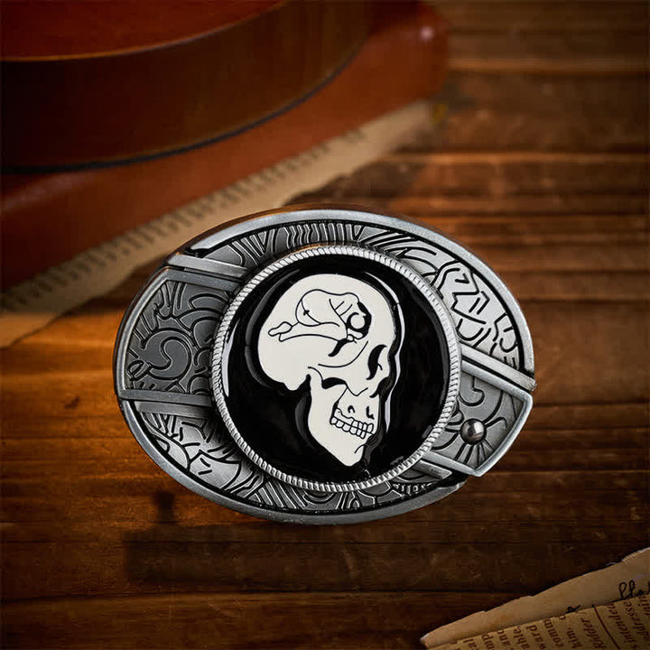 The Dream Of The Skull Surrealist Art DIY Hidden Folding Knife Buckle Leather Belt - The Dream Of The Skull - Without Belt - Not Included Belt - image 0