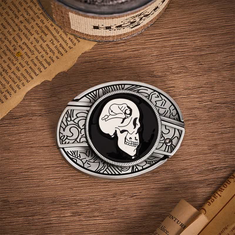 The Dream Of The Skull Surrealist Art DIY Hidden Folding Knife Buckle Leather Belt - image 9