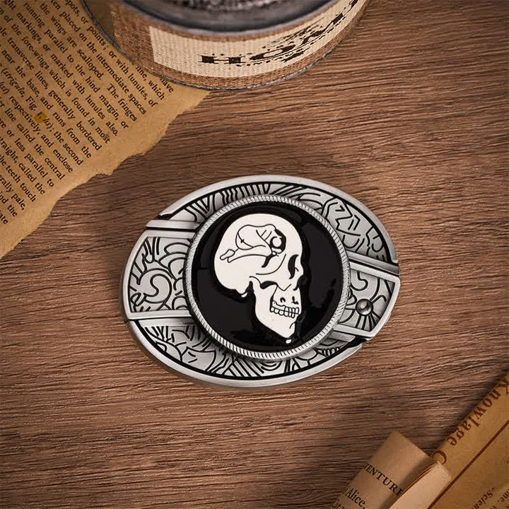 The Dream Of The Skull Surrealist Art DIY Hidden Folding Knife Buckle Leather Belt - image 9