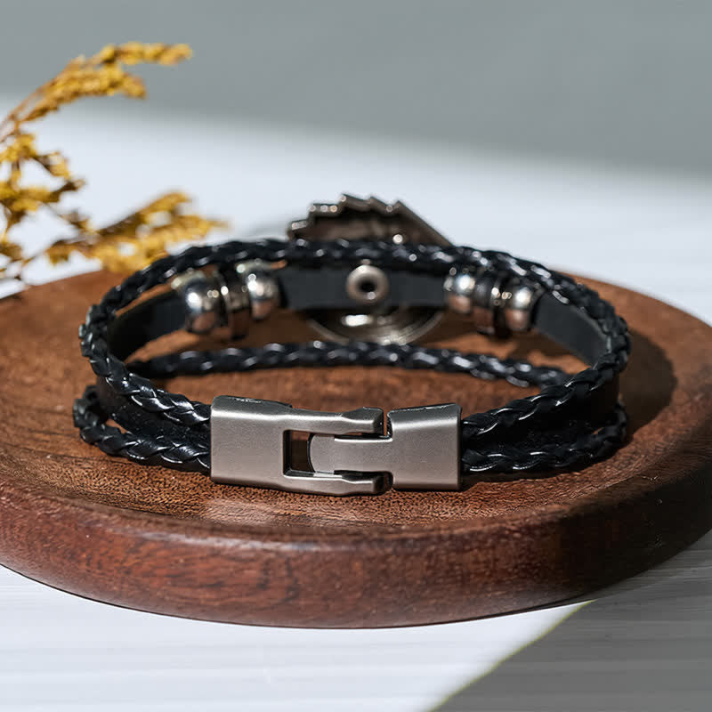 Royal Flush Poker Playing Cards Leather Bracelet - image 3