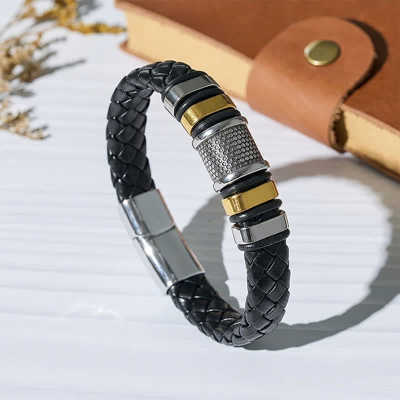 Multi Style Alloy Bead Vintage Leather Bracelet - Style#6 - image 11