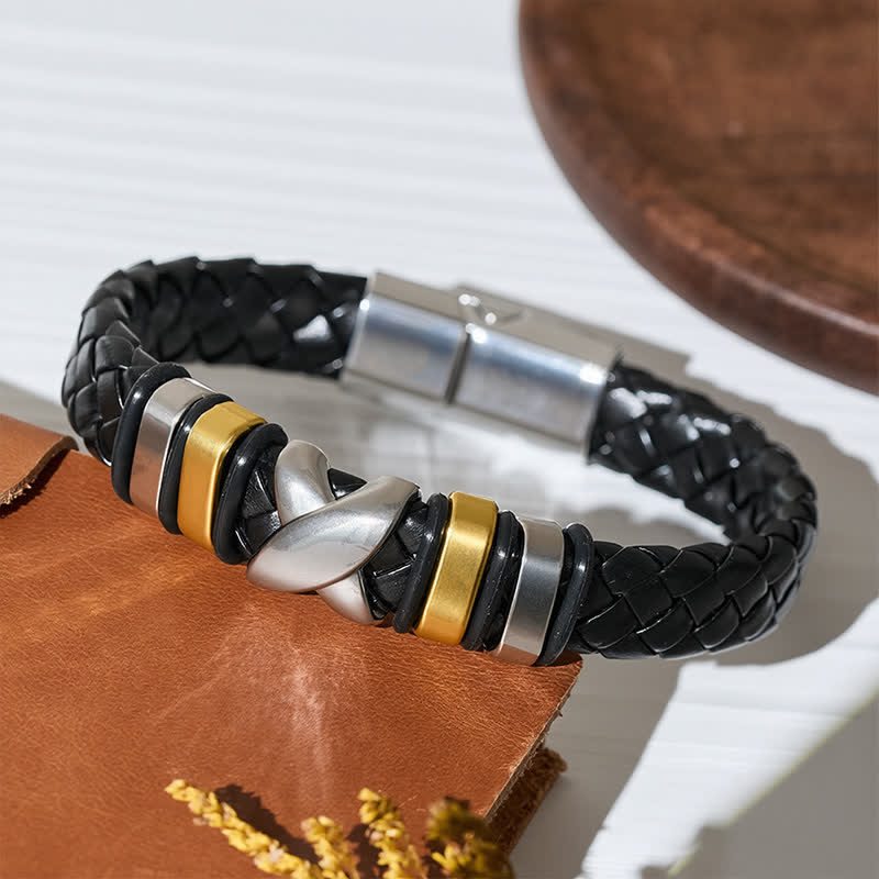Multi Style Alloy Bead Vintage Leather Bracelet - image 3