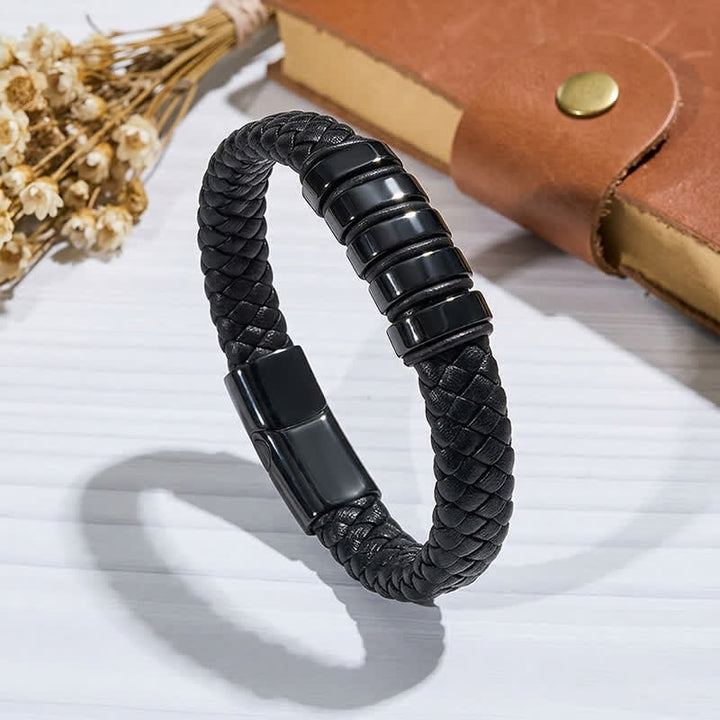 Multi Style Alloy Bead Vintage Leather Bracelet - Style#2 - image 7