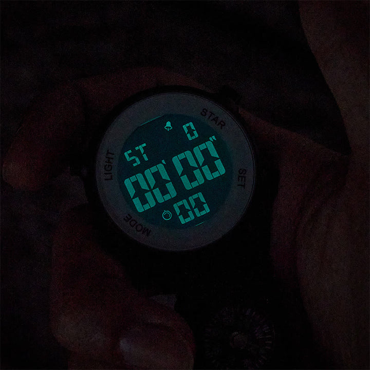Portable Clip Digital Hanging Watch With Compass Keychain - image 4