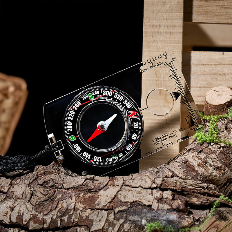 Multifunctional Baseplate Compass For Outdoor Map Compass - White - image 3