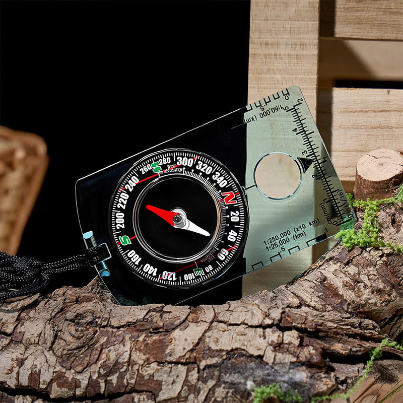 Multifunctional Baseplate Compass For Outdoor Map Compass - Blue - image 5