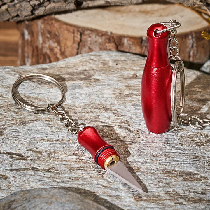 Mini Vernier Caliper Measuring Tool Bowling Shaped Pocket Knife Keychain - image 3