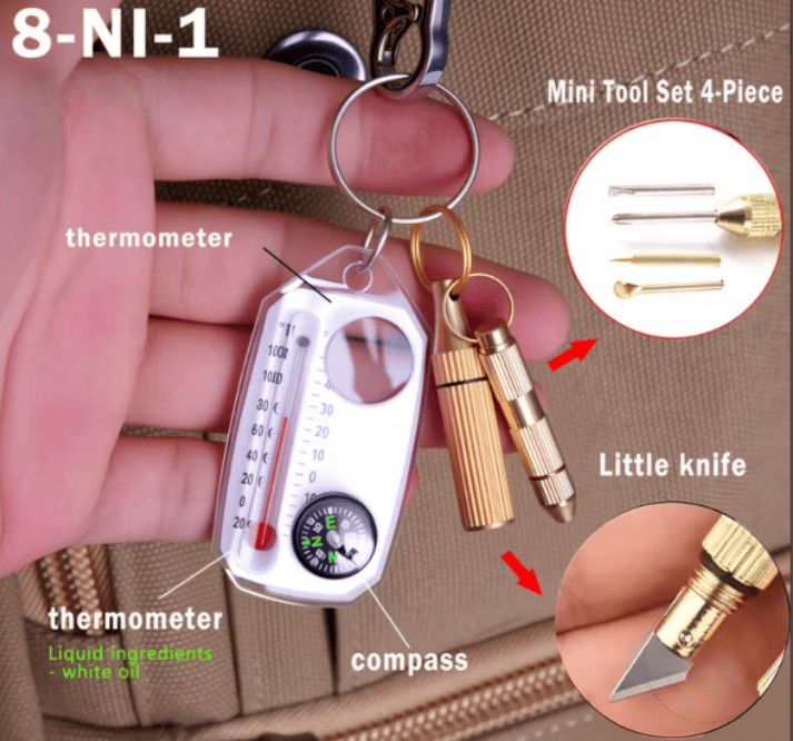 3 In 1 Portable Multi-function EDC Pocket Set Keychain - image 1