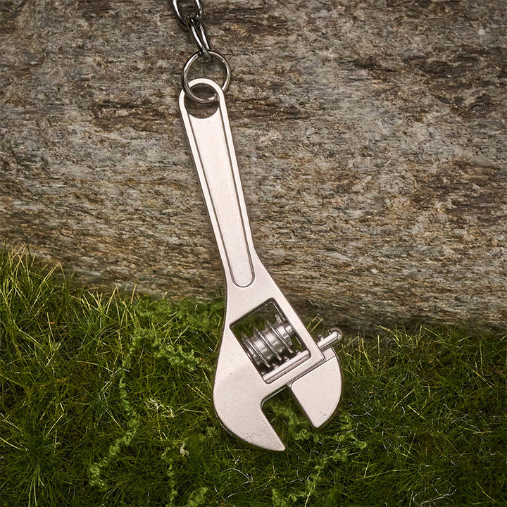 Multi-function EDC Carabiner Tape Measure Adjustable Wrench Compass Keychain - image 8