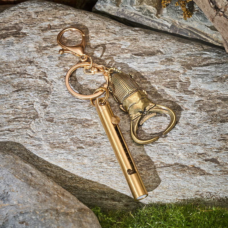EDC Utility Tool Retractable Pocket Knife & Bottle Opener Keychain - image 1