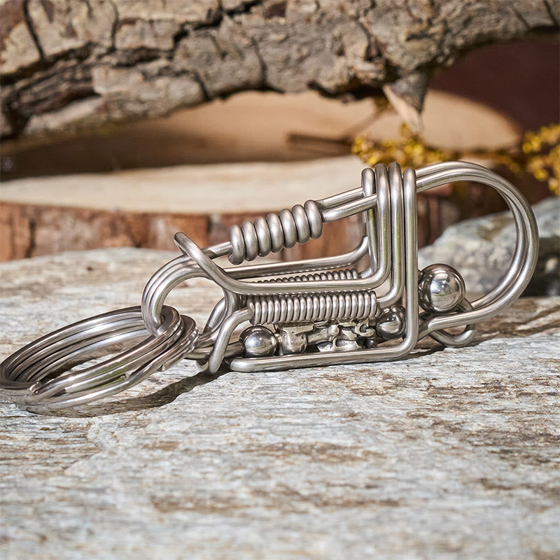 EDC Multi-Functional Handmade Stainless Steel Bird Keychain - image 4