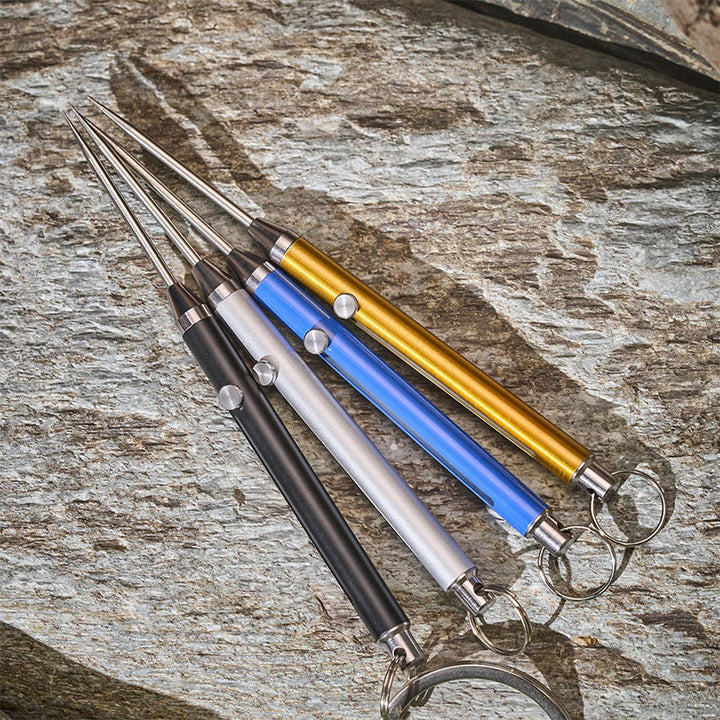 Retractable Toothpick & Guitar Bottle Opener Portable EDC Set Keychain - image 2