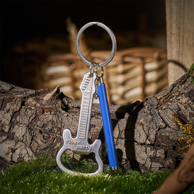 Retractable Toothpick & Guitar Bottle Opener Portable EDC Set Keychain - Style#4 - image 7