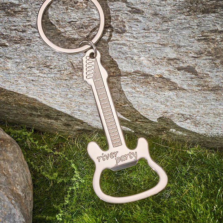Retractable Toothpick & Guitar Bottle Opener Portable EDC Set Keychain - image 3