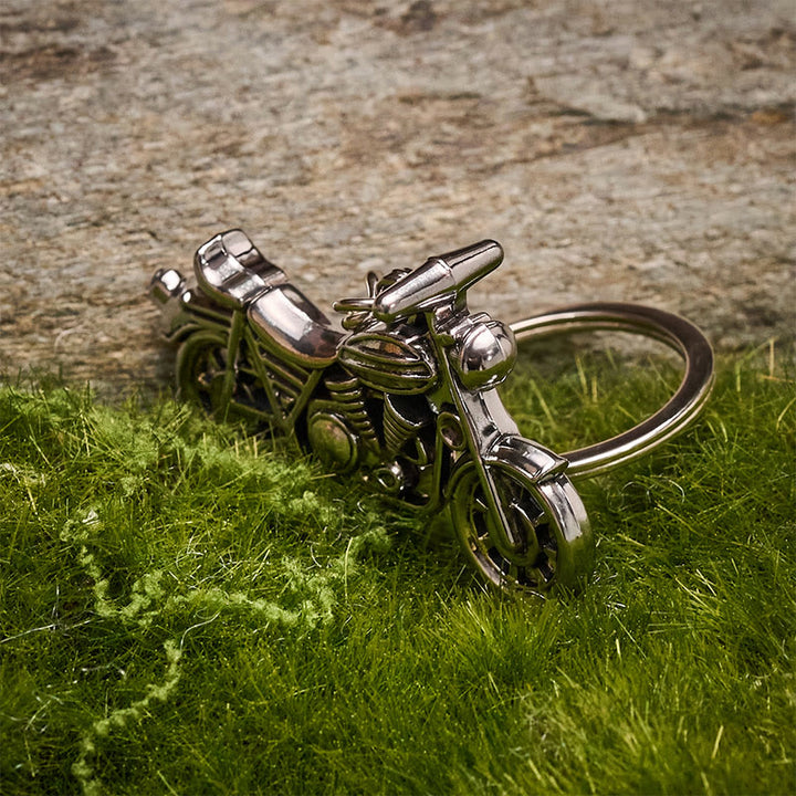 Mini Brass Cutting Knife & Motorcycle Pendant Keychain - image 5