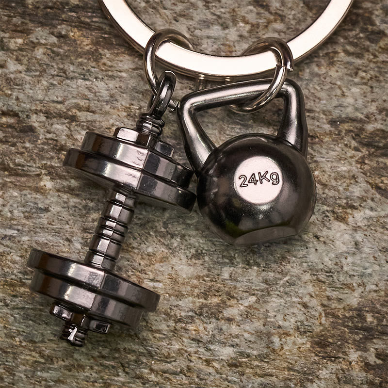 Fitness Ornament & Small Folding Pocket Knife Keychain - image 4