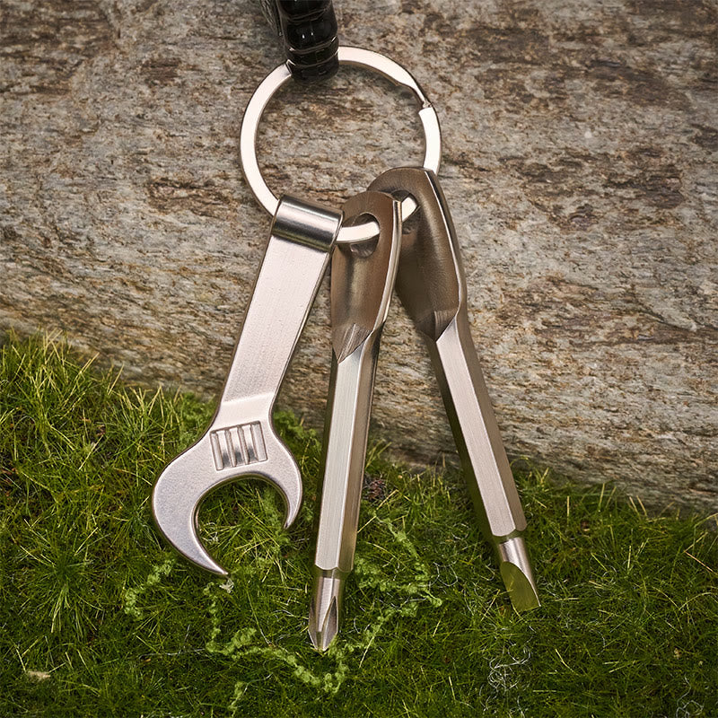 EDC Multi Tool Survival Whistle With Compass Keychain - image 4