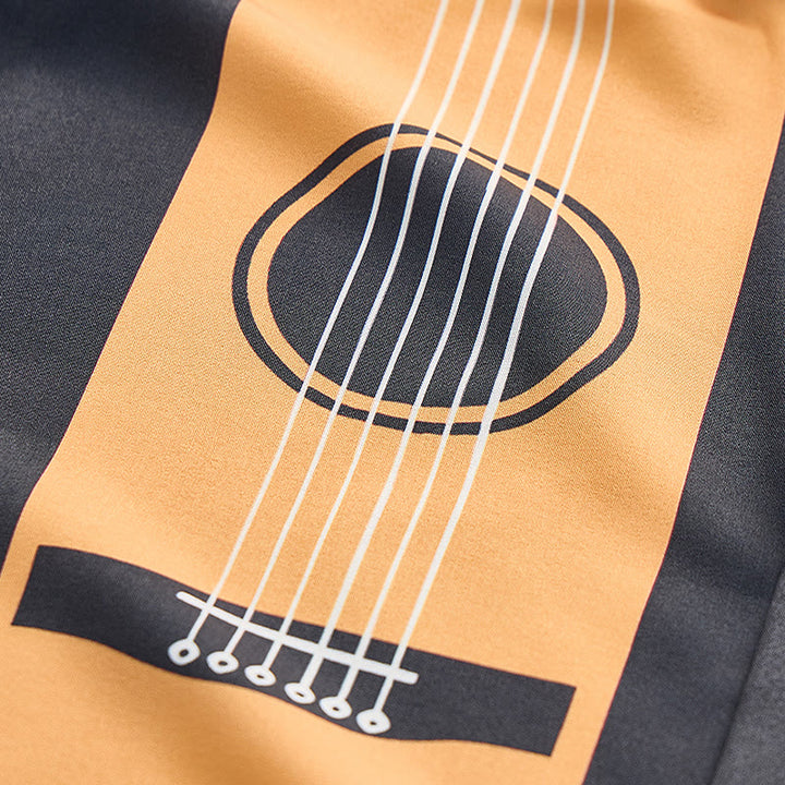 Men's Creative Acoustic Guitar Print Streetwear Casual Shirt - image 10