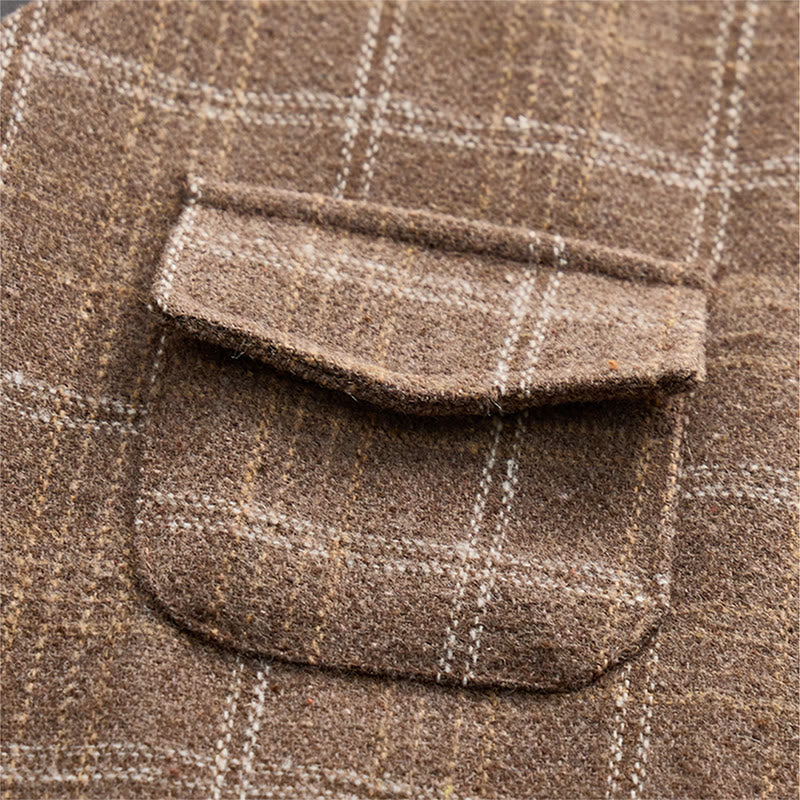 Men's Lightweight Plaid British Style Business Dress Casual Suit Vest - image 8