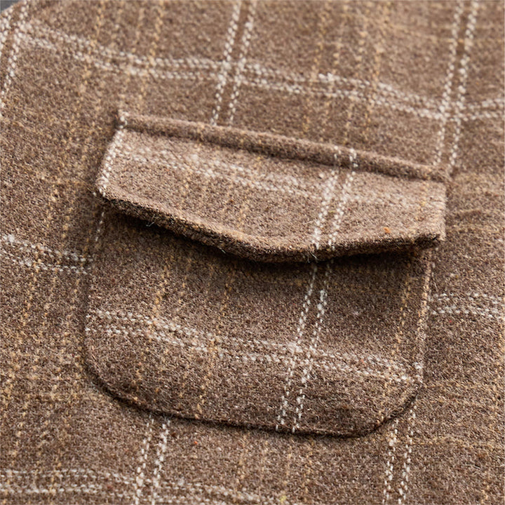 Men's Lightweight Plaid British Style Business Dress Casual Suit Vest - image 8