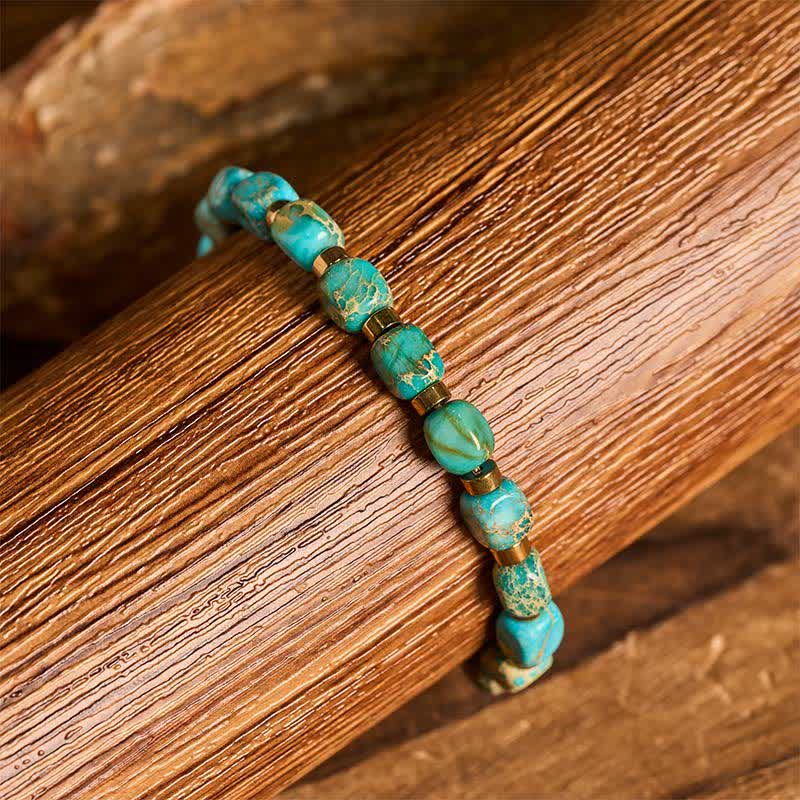 Boho Turquoise Bead Adjustable Braided Cord Bracelet - image 2