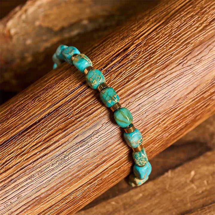 Boho Turquoise Bead Adjustable Braided Cord Bracelet - image 2
