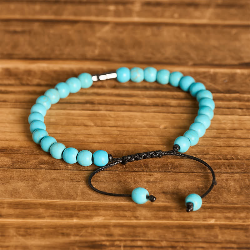 Faith Cross Turquoise Beaded Adjustable Bracelet - image 7