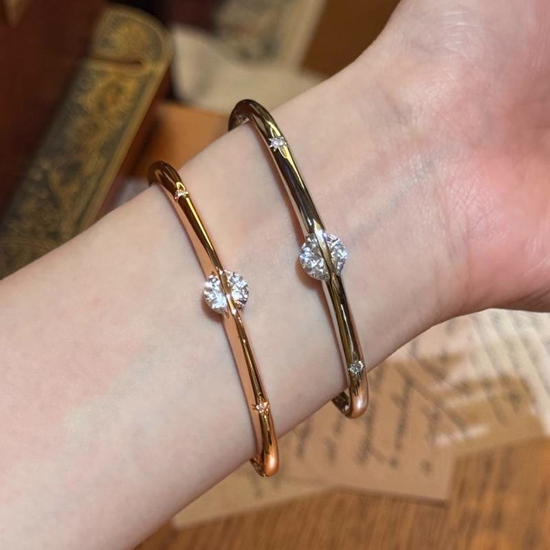 Rotating Planet Zircon Bangle Vintage Copper Plated Bracelet for Women Party Jewelry Gift - image 2