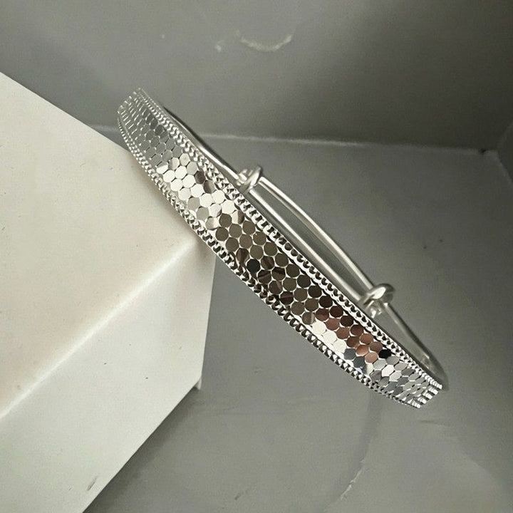 Adjustable Dragon‑Scale Bangle Push‑Pull Copper Bracelet for Women - image 3