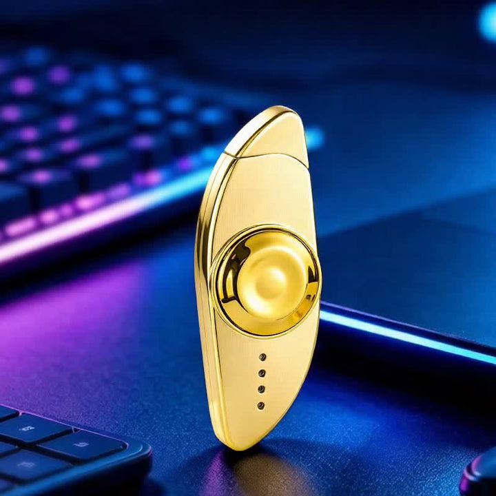 Creative Eye Stress Relief Fidget Spinner Butane Lighter - Blank - Gold - image 16