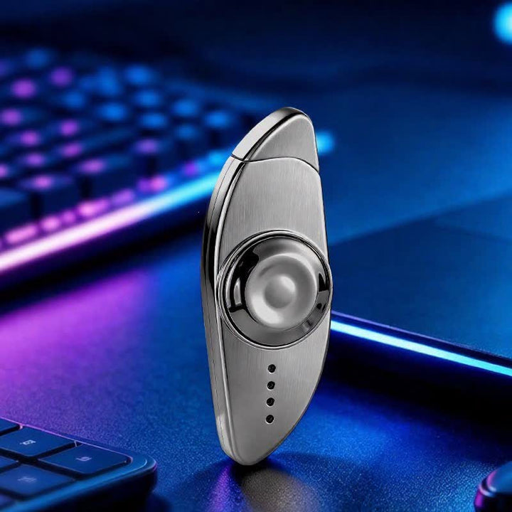 Creative Eye Stress Relief Fidget Spinner Butane Lighter - Blank - Gray - image 18
