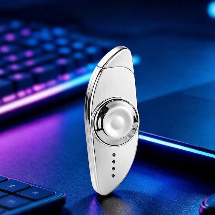 Creative Eye Stress Relief Fidget Spinner Butane Lighter - Blank - Silver - image 17