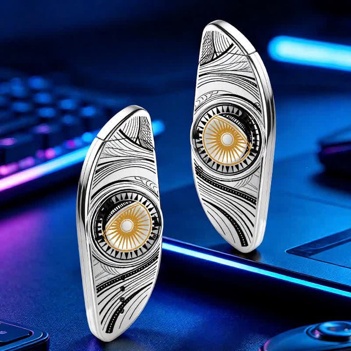 Creative Eye Stress Relief Fidget Spinner Butane Lighter - Eye - Silver - image 11