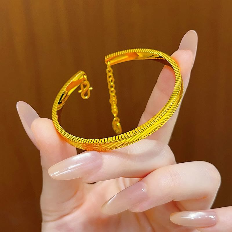 Vintage Open Adjustable Bracelet With Coin Gourd Tassel Retro Electroplated Bracelet for Women - image 2