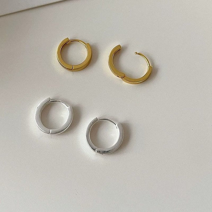 S925 Silver Textured Cat‑Eye Hoop Earrings For Women - image 9