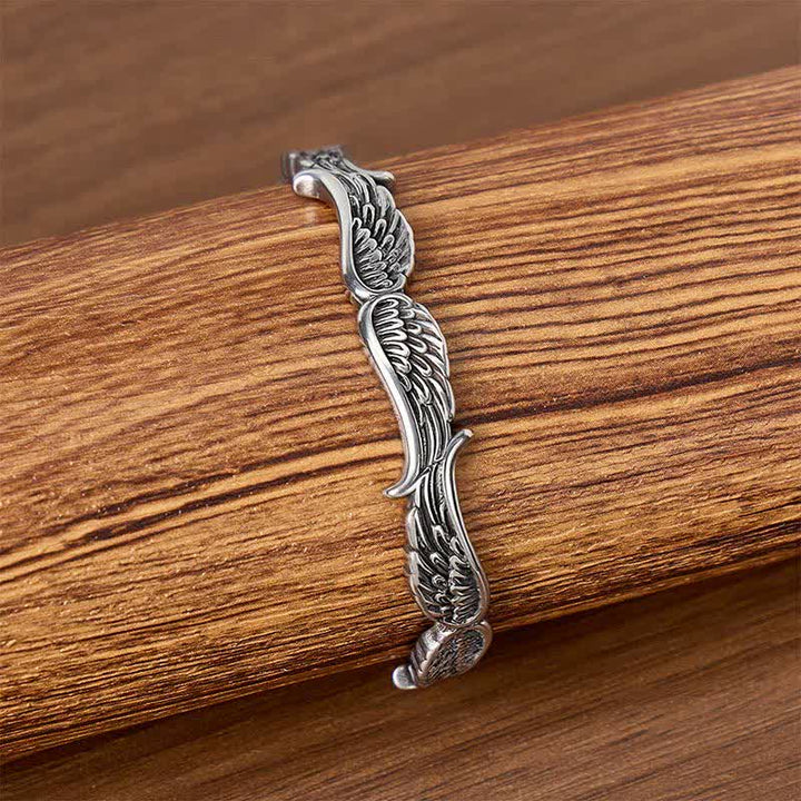 Fall From Heaven Western Angel Feather Open Cuff Bracelet - image 1