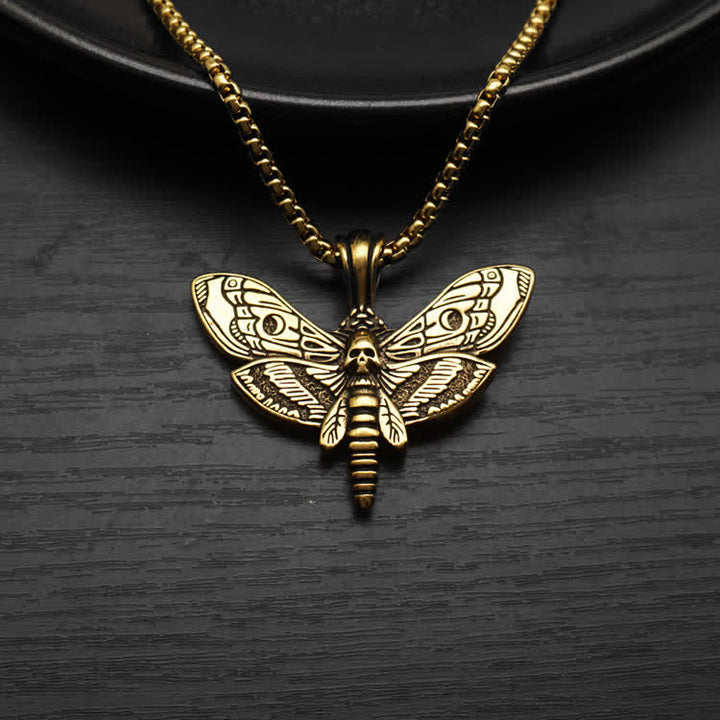 Unisex Gothic Punk The Death's Head Moth Necklace - image 6
