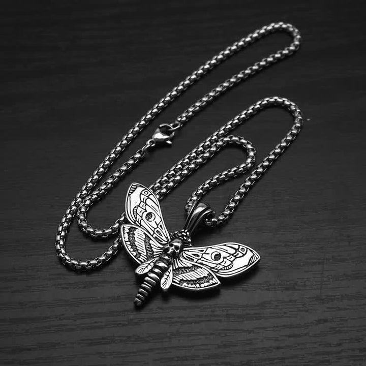 Unisex Gothic Punk The Death's Head Moth Necklace - image 2