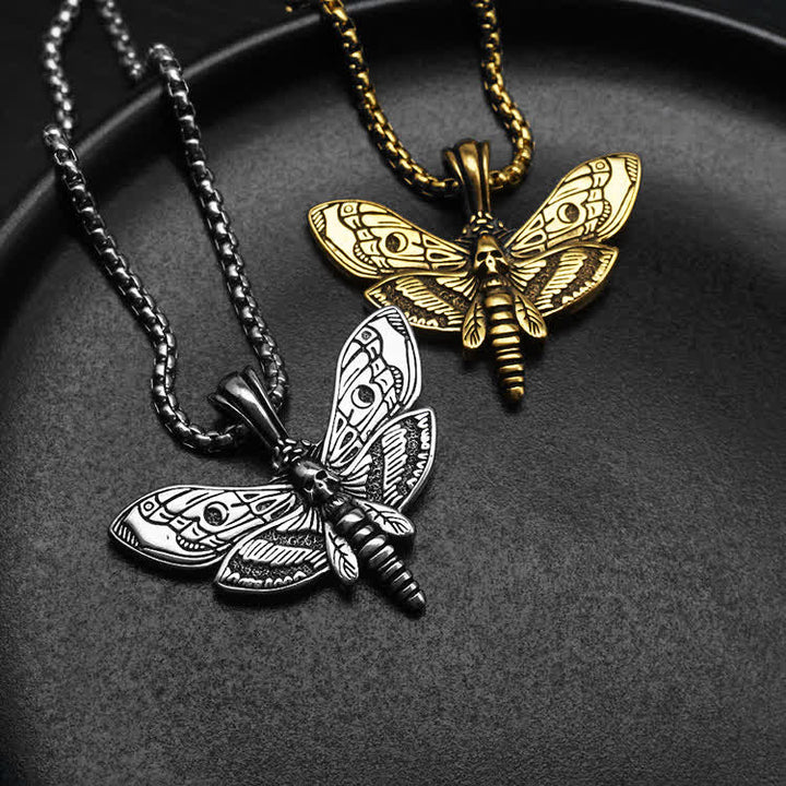 Unisex Gothic Punk The Death's Head Moth Necklace - image 1