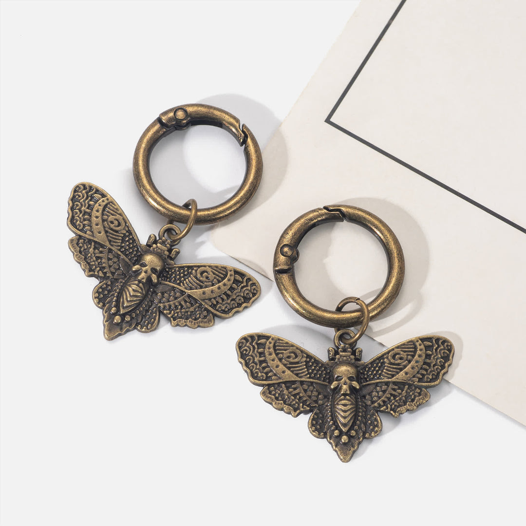 2Pcs Bag & Boot Accessories Death Moth Gothic Boot Charms - Bronze - image 1